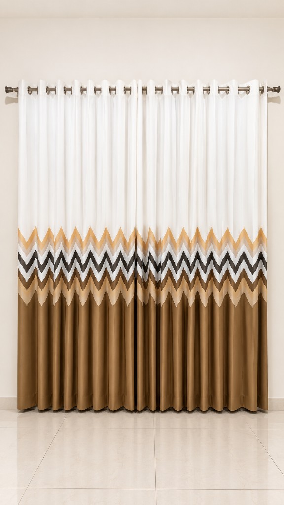 Designer printed curtains with premium fabric fall